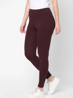 Women Cottonworld Leggings^Women's Cotton Elastane Slim Fit Knit Tights