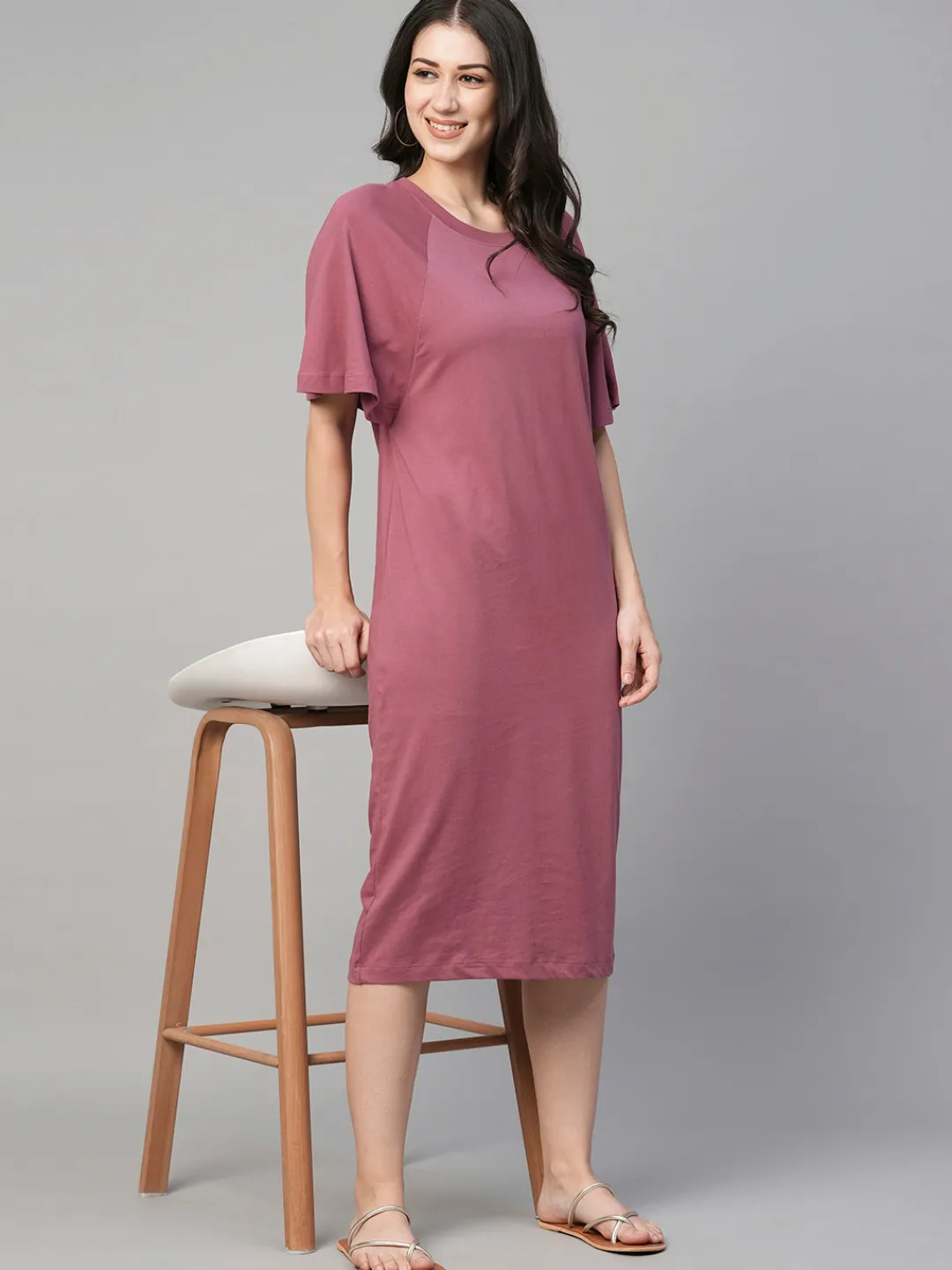 Women Cottonworld Dresses^Women's Cotton Loose Fit Knit Dress