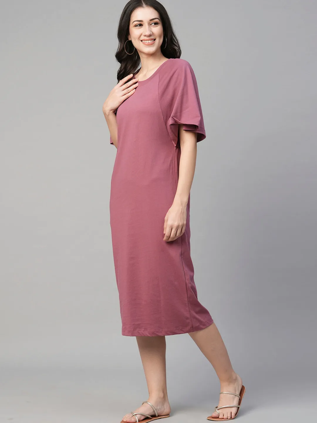 Women Cottonworld Dresses^Women's Cotton Loose Fit Knit Dress