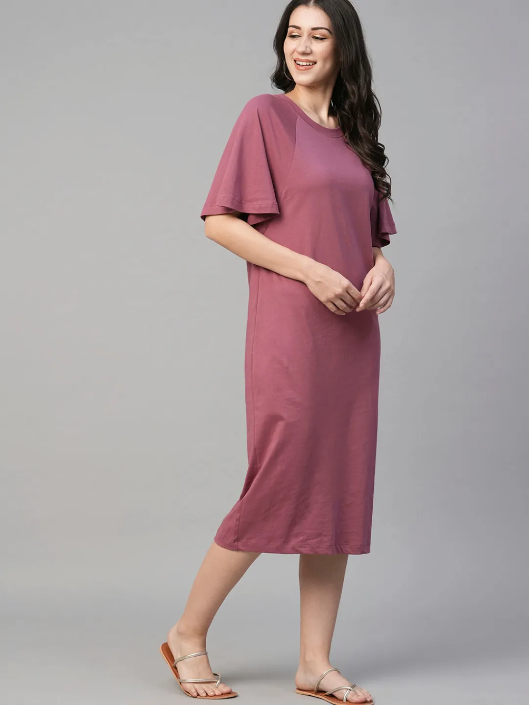 Women Cottonworld Dresses^Women's Cotton Loose Fit Knit Dress