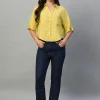 Women Cottonworld Tops & Shirts | Tops & Shirts^Women's 100% Linen Boxy Fit Blouse