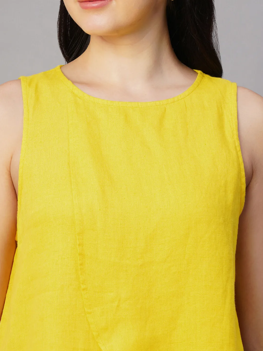 Women Cottonworld Tops & Shirts | Tops & Shirts^Women's 100% Linen Regular Fit Blouse