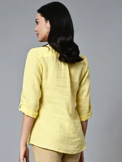 Women Cottonworld Tops & Shirts | Tops & Shirts^Women's Linen Excel Regular Fit Blouse